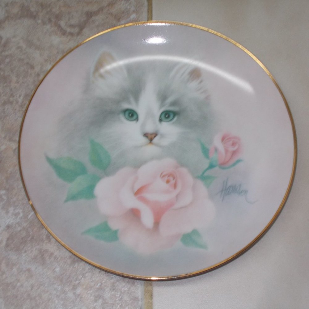 "Blushing Beauties" Petals and Purrs by Bob Harrison #1842 H, 1988 - Picture 2 of 5